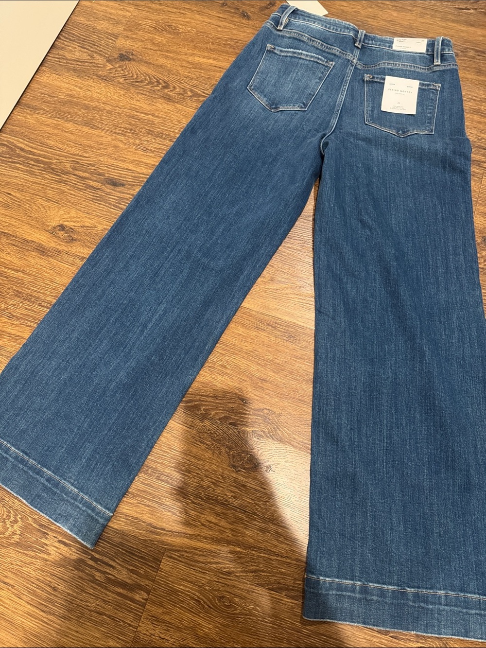 Flying Monkey Wide-Leg Jeans in Blue Denim - Picture 4 of 9
